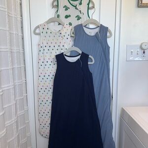 Baby Sleep Sacks Bundle - Navy, Light Blue, Polka Dot, Green